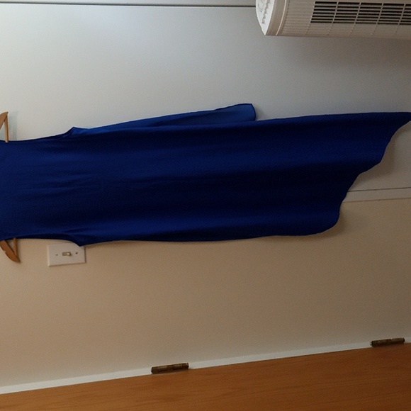 Express Royal Blue High Low Wrap Dress - Picture 4 of 5